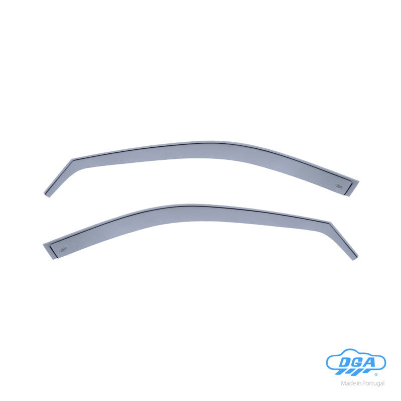 DGA, Wind Deflectors, Smoked, 2 pcs., fits Audi A3 (8L) 5-door (1999-2003) for front doors