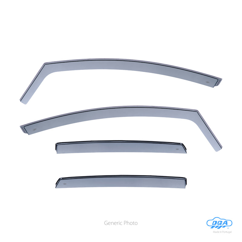 DGA, Wind Deflectors, Smoked, 4-pieces, Fits Audi A3 (8P) Sportback (2004-2012)