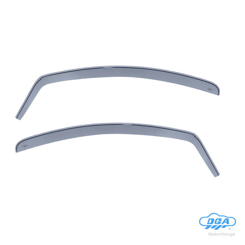 DGA, Wind Deflectors, Smoked, Front, 2 pcs., fits Citroën C1 & Peugeot 107 & Toyota Aygo 3-door (2005-2014)
