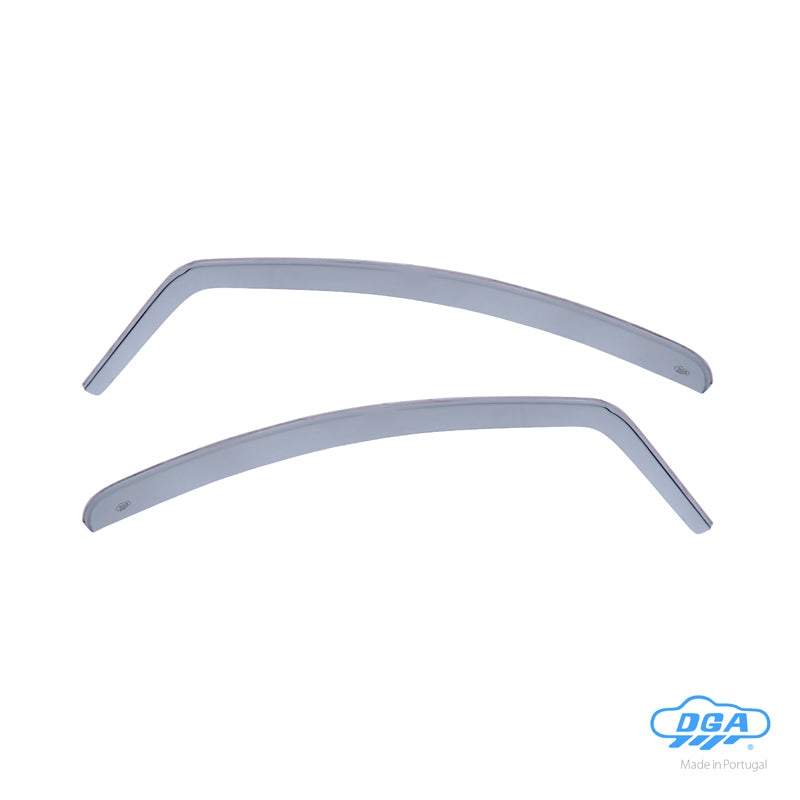 DGA, Wind Deflectors, Smoked, 2 pcs. for front doors, fits Citroën C1 & Peugeot 107 & Toyota Aygo 5-door (2005-2014)