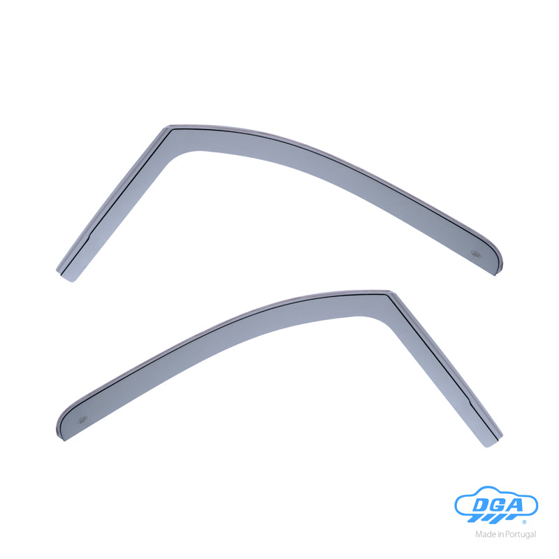 DGA, Wind Deflectors, Smoke Tinted, 2 pcs., fits Citroën Berlingo (K9) (2018-), Fiat Doblo (2022-), Opel Combo E (2018-), Peugeot Partner (K9) & Rifter (2018-), Toyota Proace City Verso & City (2019-) for front doors