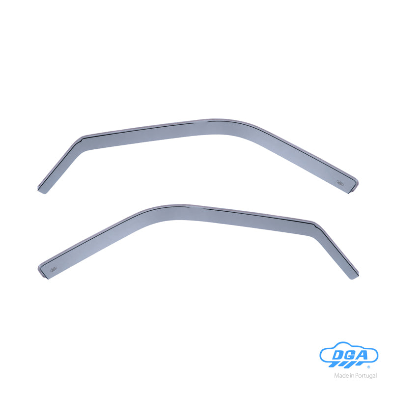 DGA, Wind Deflectors, Smoked, 2 pcs, fits Fiat Doblo 3/5-door (2010-2022) & Opel Combo D 3/5-door (2011-2018)