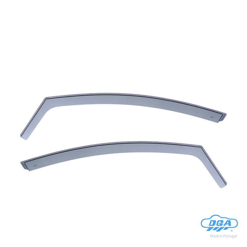 DGA, Déflecteurs de vitres, teintés fumé, 2 pièces, compatible avec Ford Fiësta 5 portes (2008-2017)