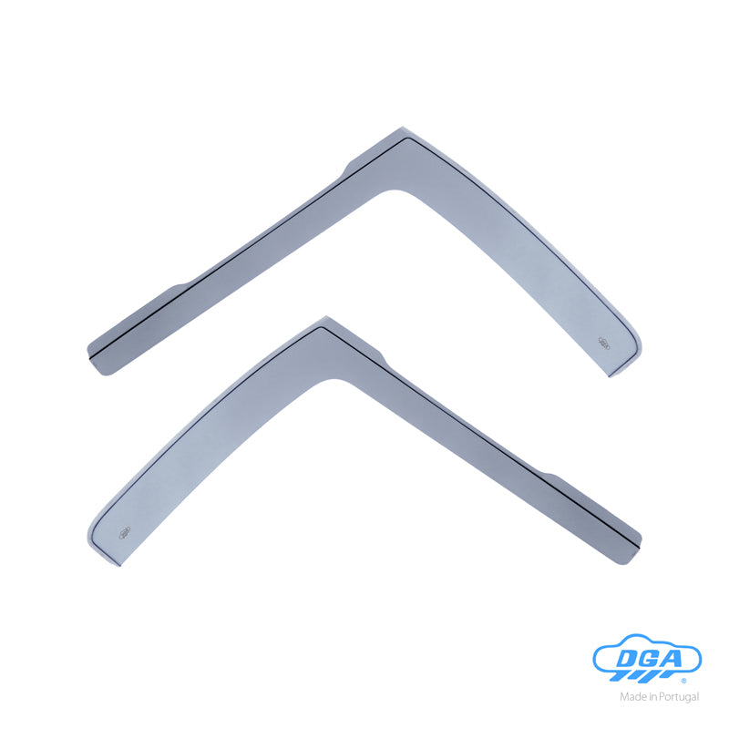 DGA, Wind deflectors, Smoked, 2-piece / short, fits Ford Transit Custom & Tourneo Custom (2012-2023)
