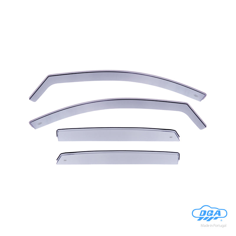 DGA, winddeflectors, rookkleurig, 4 stuks, geschikt voor Hyundai Kona (2017-2023)