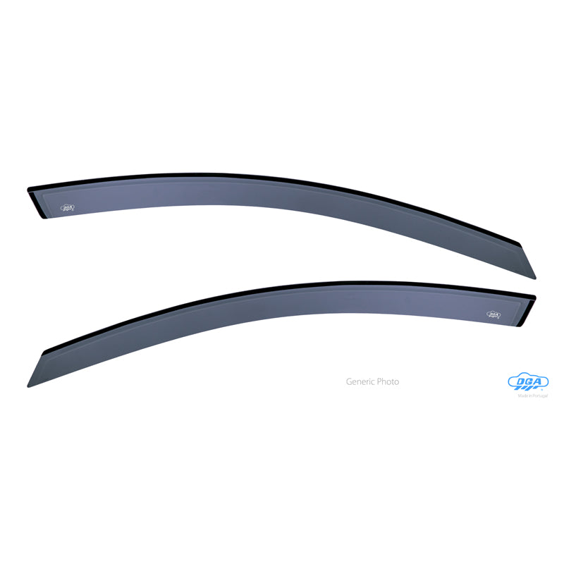 DGA, Wind deflectors, Smoke-tinted, For front doors, 2 pcs., fits Skoda Superb III (3V) Sedan/Combi (2015-2023)