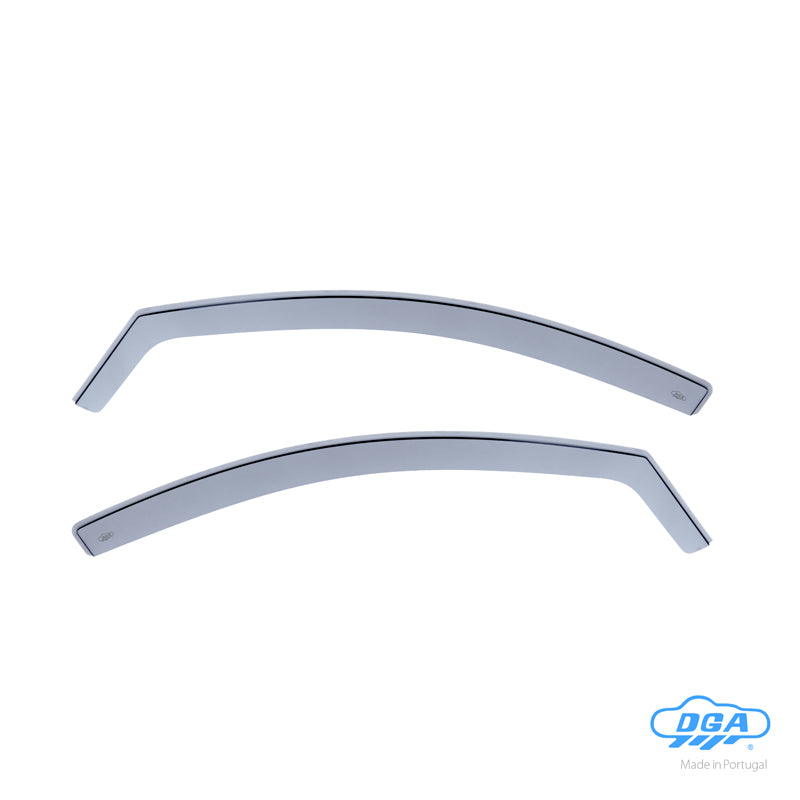 DGA, Wind Deflectors, Smoked, For front doors, 2 pcs., fits Mitsubishi Triton (L200) Double Cab (2015-) & Fiat Fullback Double Cab (2016-)