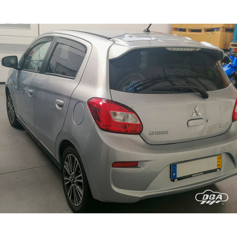 DGA, Déflecteurs d’air, Fumé, Kit 4 pièces, compatible avec Mitsubishi Space Star / Mirage (2013-)