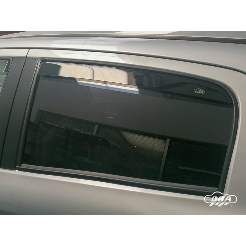 DGA, Déflecteurs d’air, Fumé, pour les portes arrière, 2 pièces, compatible avec Mitsubishi Space Star / Mirage (2013-)