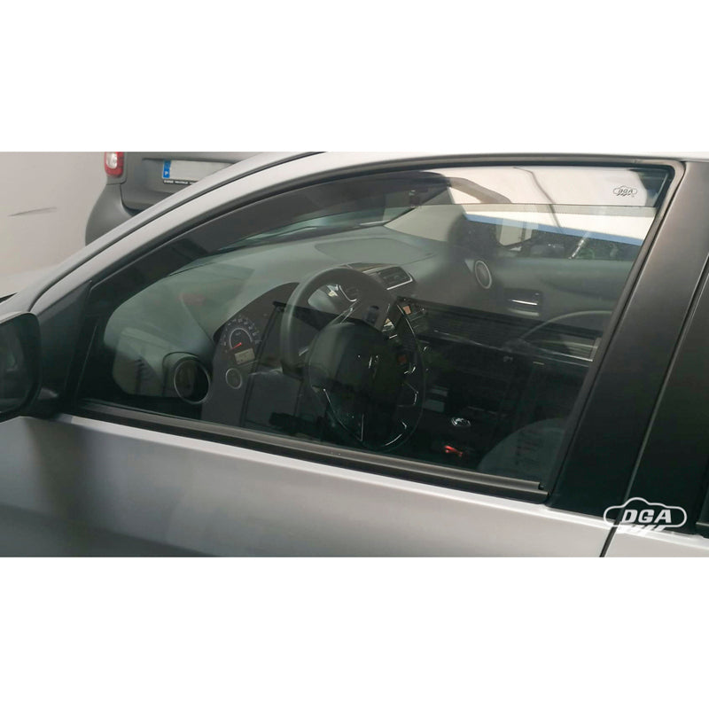 DGA, Déflecteurs d’air, Fumé, Pour les portes avant, 2 pièces, compatible avec Mitsubishi Space Star / Mirage (2013-)