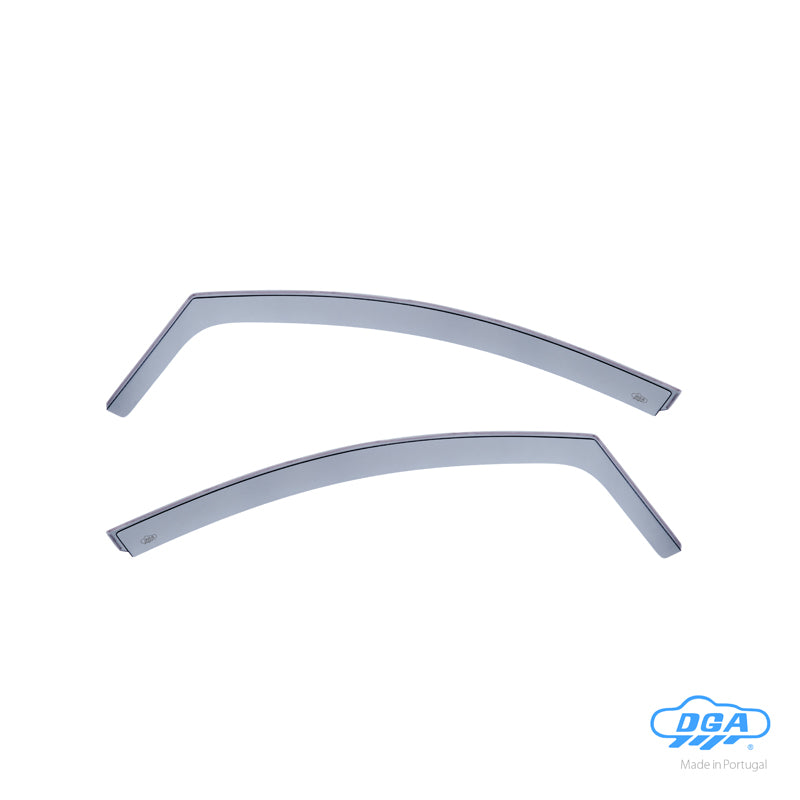 DGA, Déflecteurs de vitres, teinté fumé, 2 pièces, compatible avec Nissan Leaf II (ZE1) (2018-)