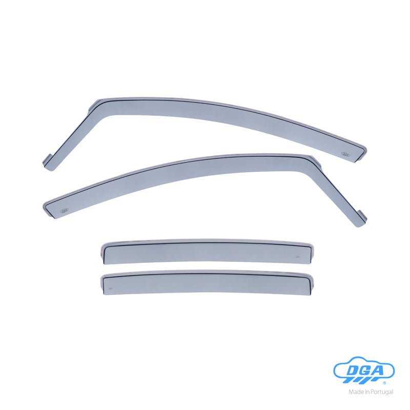 DGA, Wind Deflectors, Smoked, 4 pcs., Fits Opel Corsa D & E HB 5-door (2006-2019)