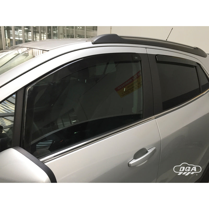 DGA, Wind Deflectors, Smoked, 4 pcs., fits Opel Mokka & Mokka X (J13) (2012-2020)