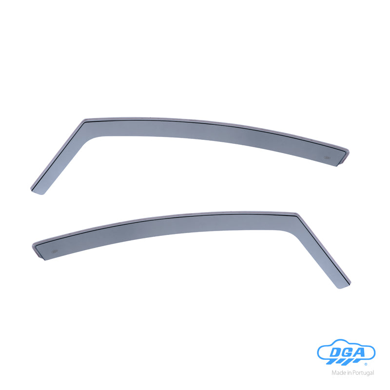 DGA, Déflecteurs d'air, teintés fumés, pour les portes avant, 2 pcs, compatible avec Peugeot 3008 & 5008 (2009-2016)