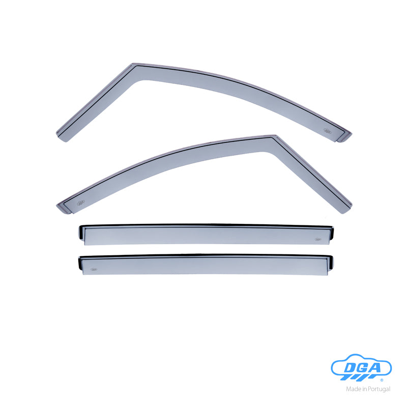 DGA, Winddeflectoren, rookgekleurd, 4 st., past op Peugeot 2008 I (2013-2019)