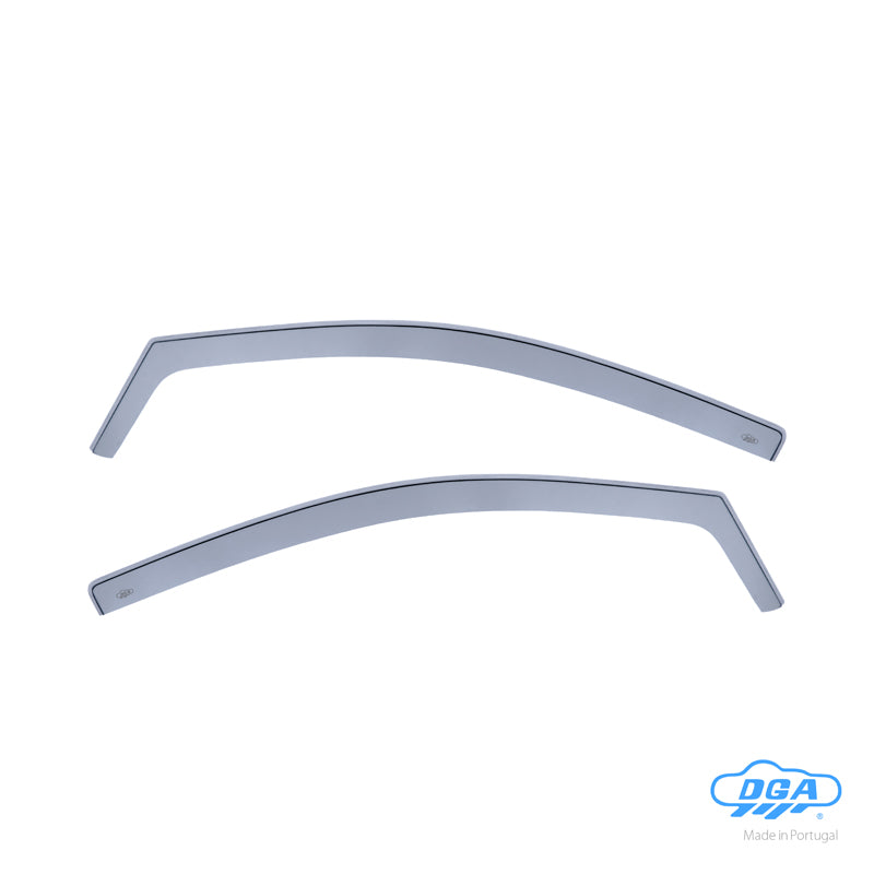 DGA, Wind Deflectors, Smoked, for front doors, 2 pcs., fits Renault Twingo II (CN0) (2007-2014)