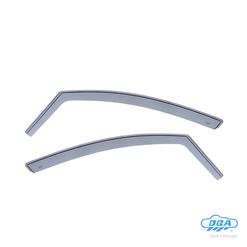 DGA, Wind deflectors, Smoked for front doors, 2 pieces, fits Renault Clio IV (BH) HB 5-door & Grandtour (KH) (2012-2019)