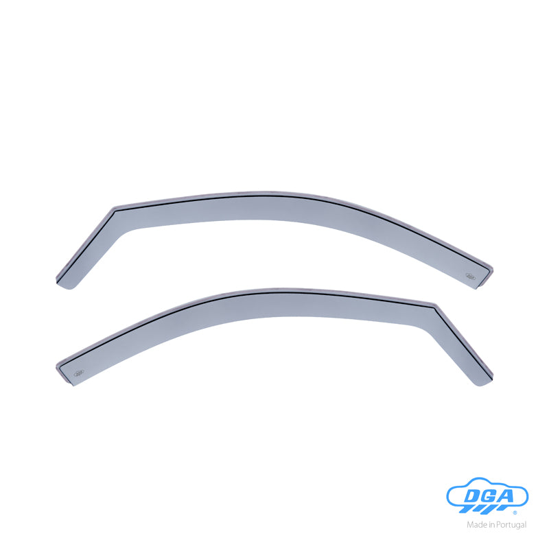 DGA, Wind deflectors, Smoked, 2 pcs., fits Renault Twingo III (BCM) (2014-) & Smart ForFour (453) (2014-), For front doors