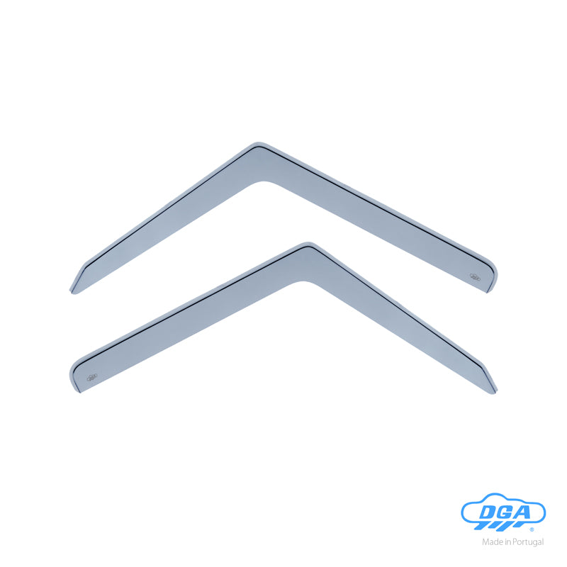 DGA, Déflecteurs de vent, teinté fumé, 2 pièces, compatible avec Landrover Defender (90/110) (1983-1990) & Defender (LD) (1990-2016)