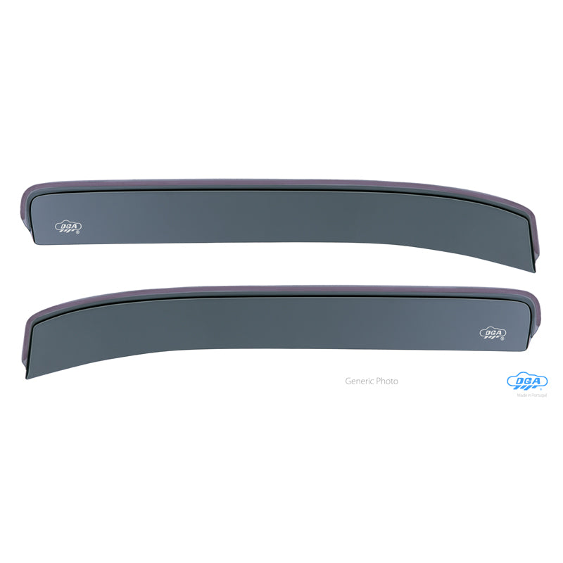 DGA, Wind Deflectors, Smoked, fits Seat Leon (5F) HB 5-door (2012-2020)