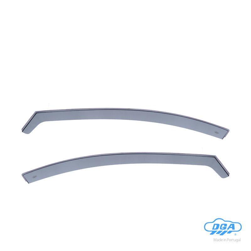 DGA, Déflecteurs de vent, teintés fumés, pour portes avant, 2 pcs, compatibles avec Seat Leon (5F) HB 5-portes/ST (2012-2020)