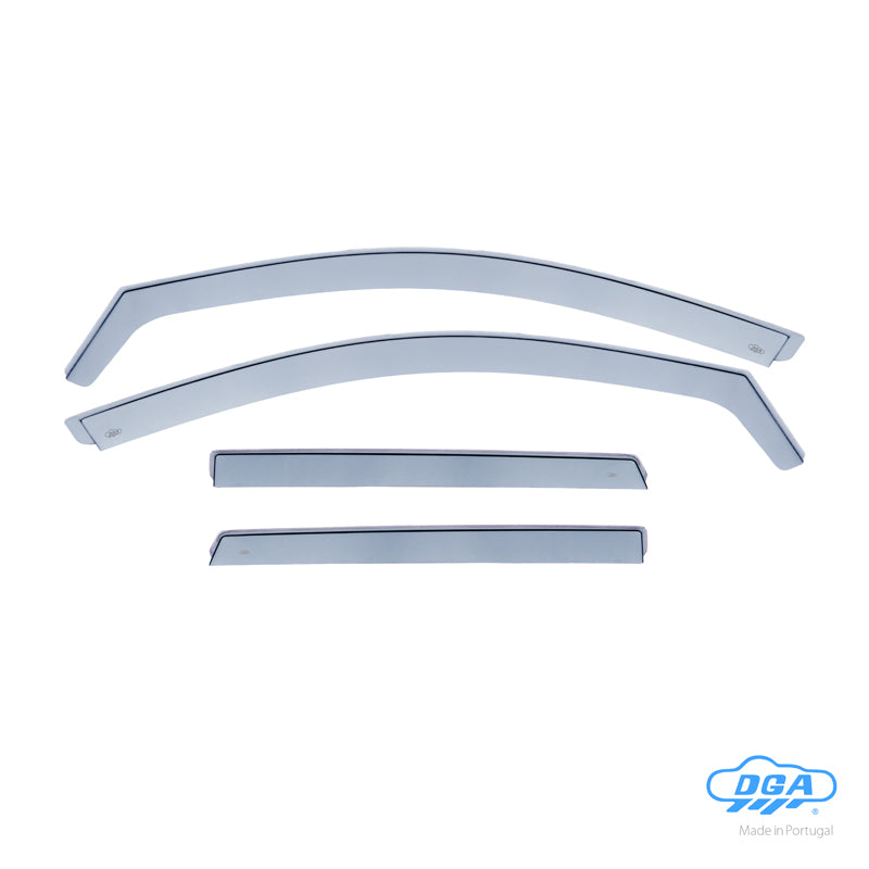 DGA, Wind Deflectors, Smoked, 4-pieces, fits Seat Ateca (2016-) & Cupra Ateca (2018-)