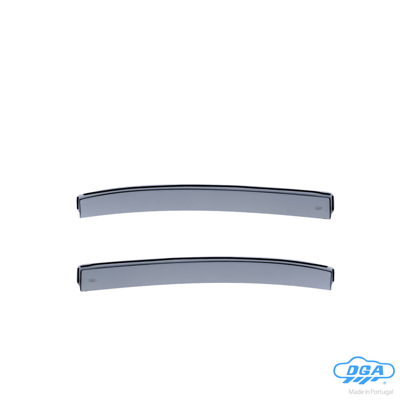 DGA, Windgeleiders, Rookkleurig, 2 stuks, voor de achterportieren, geschikt voor Skoda Octavia III (5E) Sedan (2013-2017) & (2017-2020)