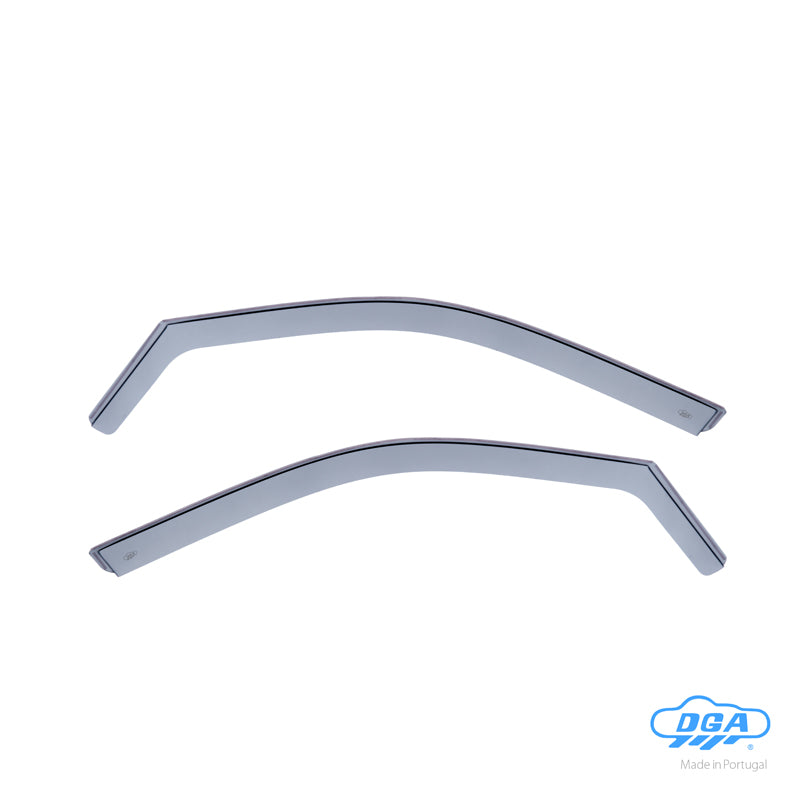 DGA, Wind Deflectors, Smoked, For Front Doors, 2 pcs., Fits Skoda Fabia III (NJ) HB 5-door/Combi (2014-2021)