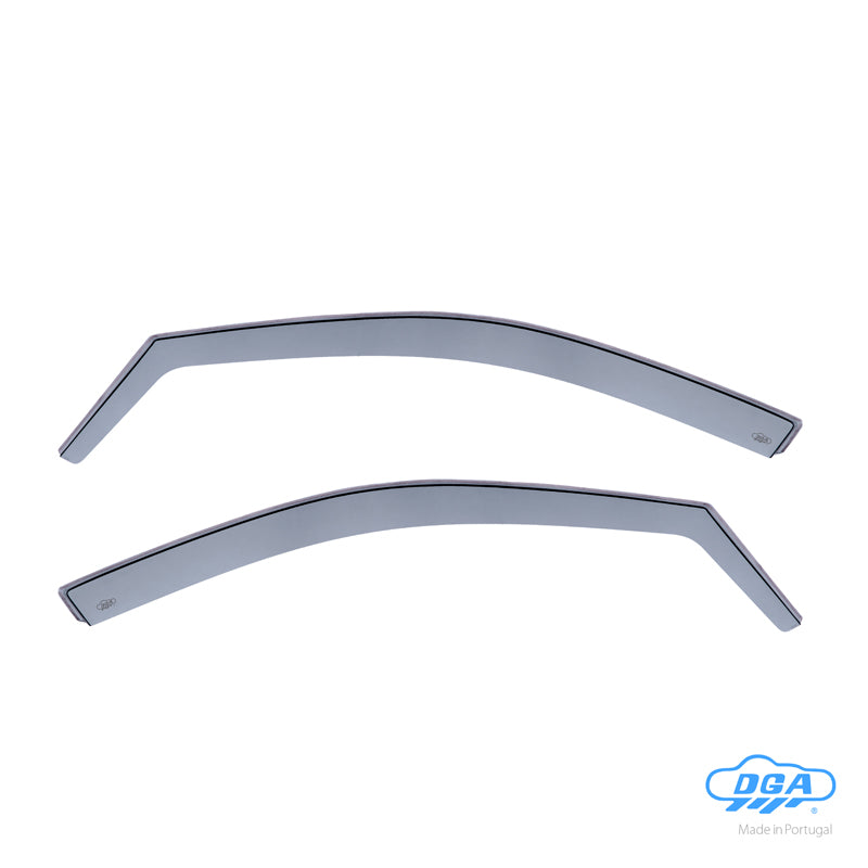 DGA, Wind Deflectors, Smoked, 2 pcs., Fits Volkswagen Polo (9N/9N2) HB 5-door (2001-2009) incl. Cross