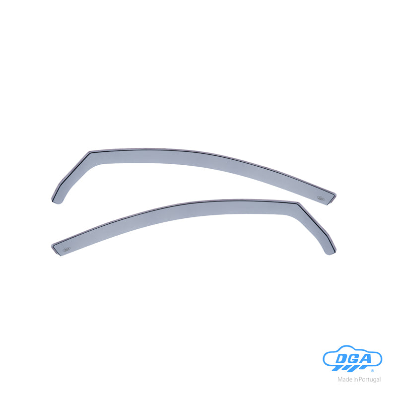 DGA, Déflecteurs de pluie, fumés, pour portes avant, 2 pièces, compatible avec Volkswagen Golf VI HB 5 portes (2008-2012)