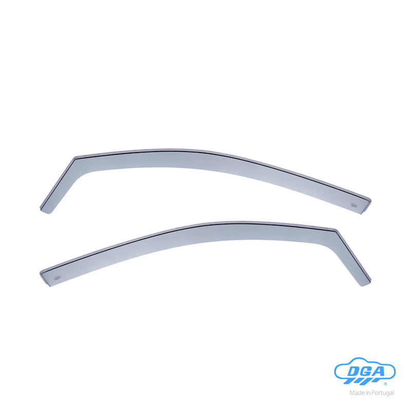 DGA, Déflecteurs d'air, teintés fumés, 2 pcs, compatible avec Volkswagen Polo 6R/6C 3 portes (2009-2017)