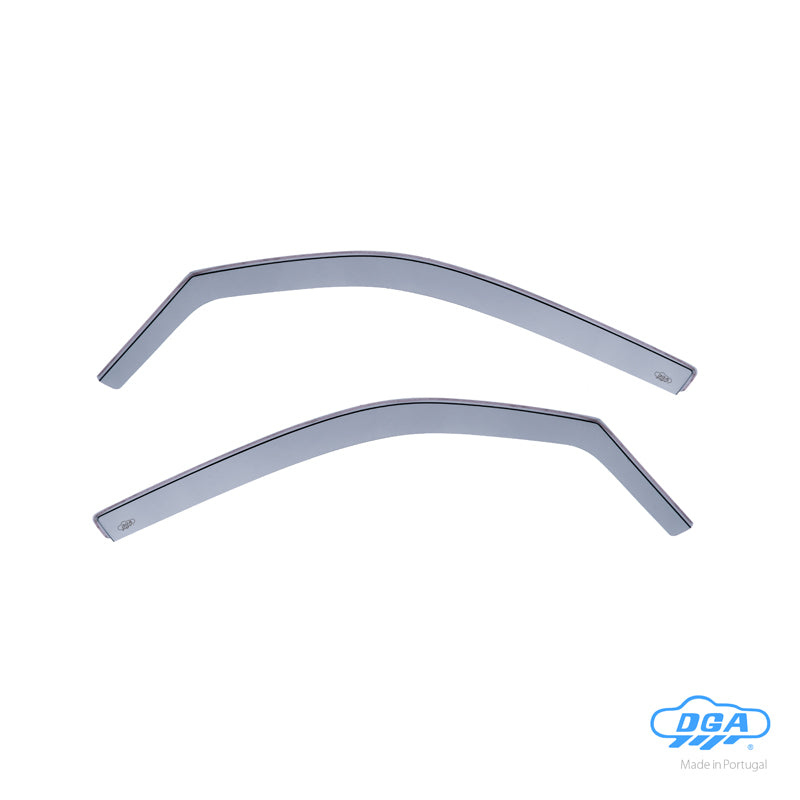 DGA, Wind deflectors, Smoked, For front doors, 2 pieces, fits Volkswagen Amarok 2/4-door (2010-2022)