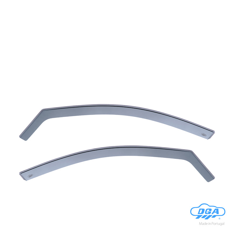 DGA, Wind deflectors, Smoked, 2 pcs. for front doors, fits Volkswagen Golf VII HB 5-door/Variant (2012-2020)