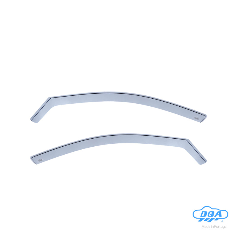 DGA, Déflecteurs de pluie, fumés, pour portes avant, 2 pièces, compatible avec Volkswagen Passat 3G Sedan/Variant (2014-2023)