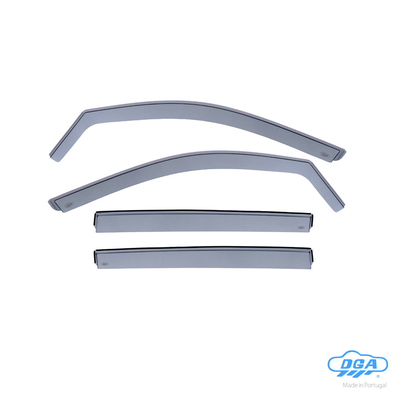 DGA, Wind Deflectors, Smoked, 4 pieces, fits Volkswagen T-Cross (2019-)