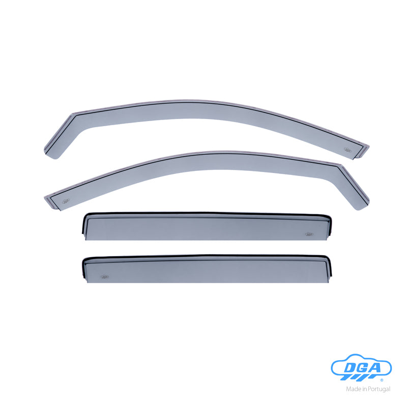 DGA, Wind Deflectors, Smoked, 4 pieces, fits Volkswagen T-Roc (2017-)