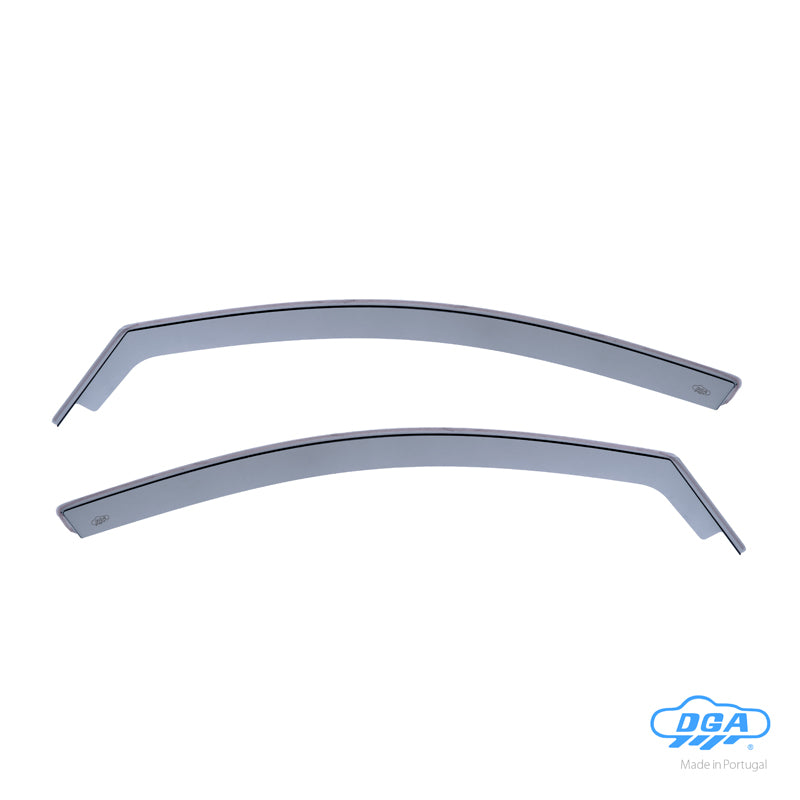 DGA, Déflecteurs d'air, teintés fumés, 2 pcs, compatible avec Volvo V70 III (BW) & XC70 II (2007-2016)