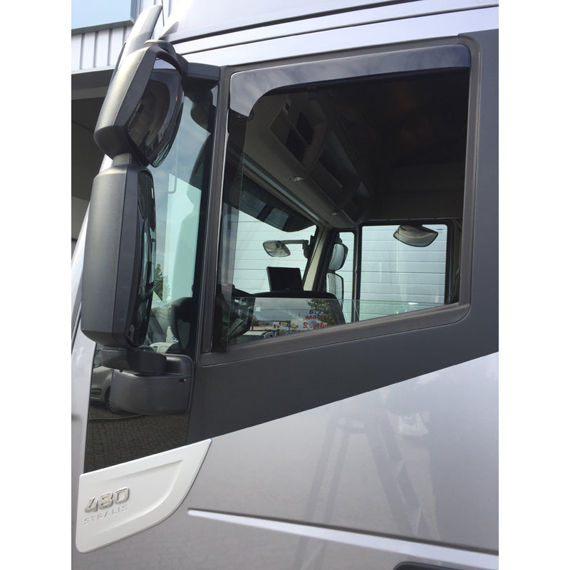 DGA, Wind Deflectors, Smoked, 2 pcs., fits Iveco Eurocargo / Eurostar / Eurotech / Eurotrakker / Stralis / Trakker (2-pieces)