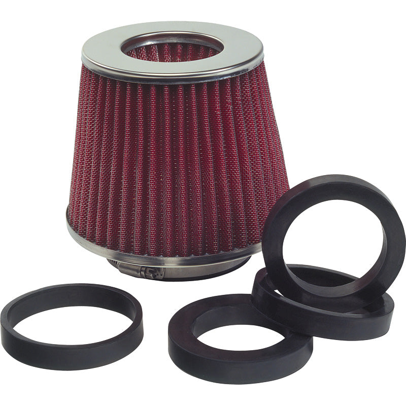 AutoStyle, filtre à air conique universel avec 6 bagues adaptatrices - 160mm