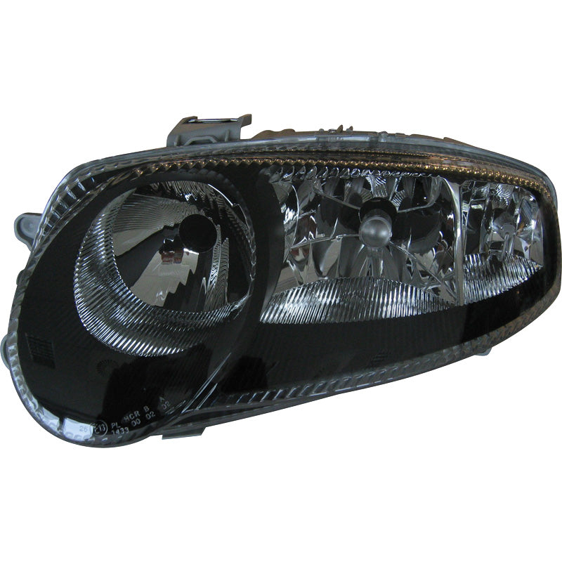 Headlights, fits Alfa Romeo 147 -2005 - black/Clear