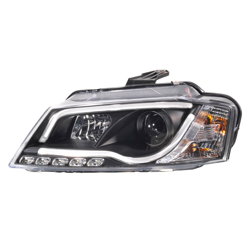 Headlights, DRL 'Light-Bar' fits Audi A3 2008-2012 - black