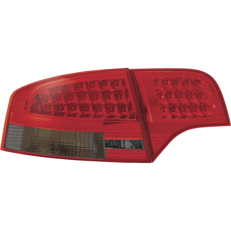AutoStyle, LED Tail Lights, fits Audi A4 B7 Sedan 2005-2009 LED - Red/Smoke