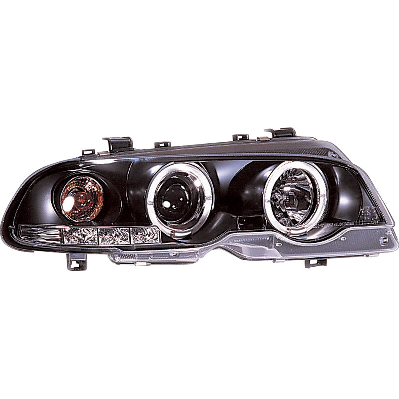 Koplampen, geschikt voor BMW 3-Series E46 Coupe/Convertible 1999-2002 - zwart - incl. Halos & Levelling Motor