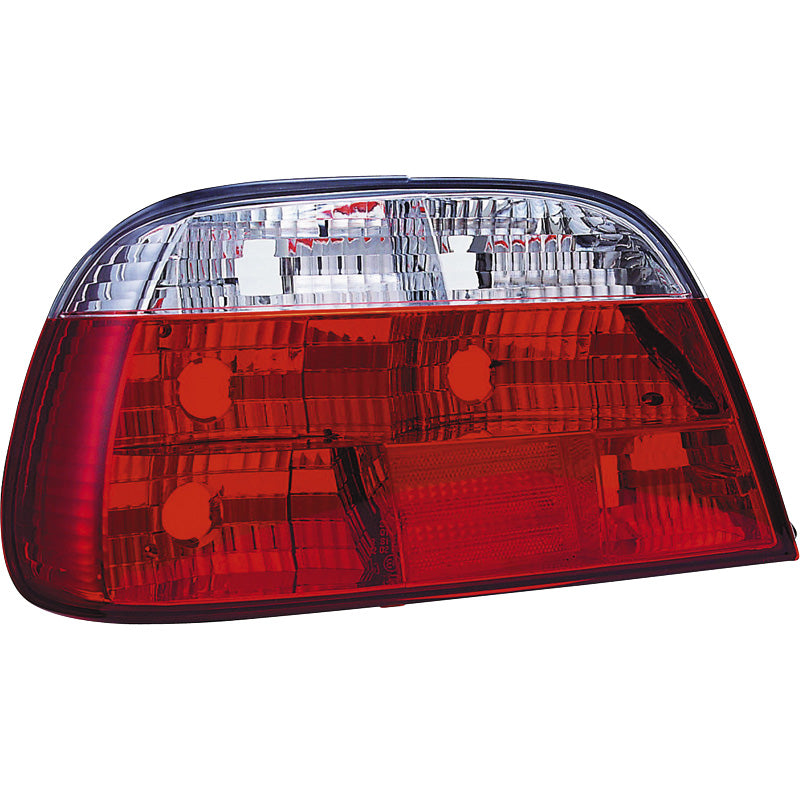 Tail lights, fits BMW 7-Series E38 1995-2003 - Red/Clear