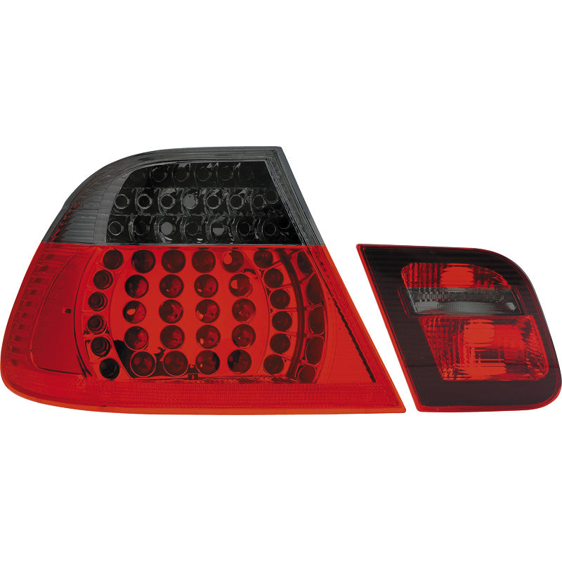 AutoStyle, LED taillights, fits BMW 3-Series E46 Sedan 1998-2001 - Red/Smoke