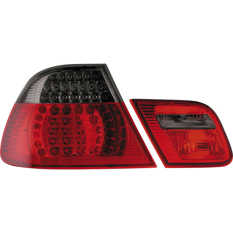 AutoStyle, LED taillights, fits BMW 3-Series E46 Coupe 1999-2003 - Red/Smoke