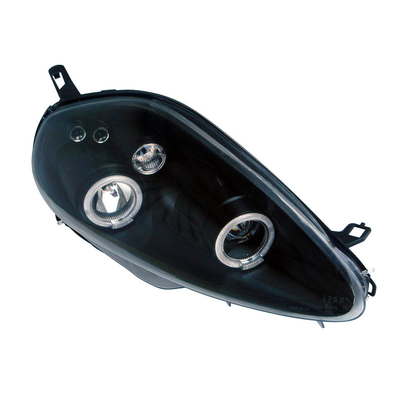 Koplampen, geschikt voor Fiat Grande Punto 2005-2008 - zwart - incl. Halos
