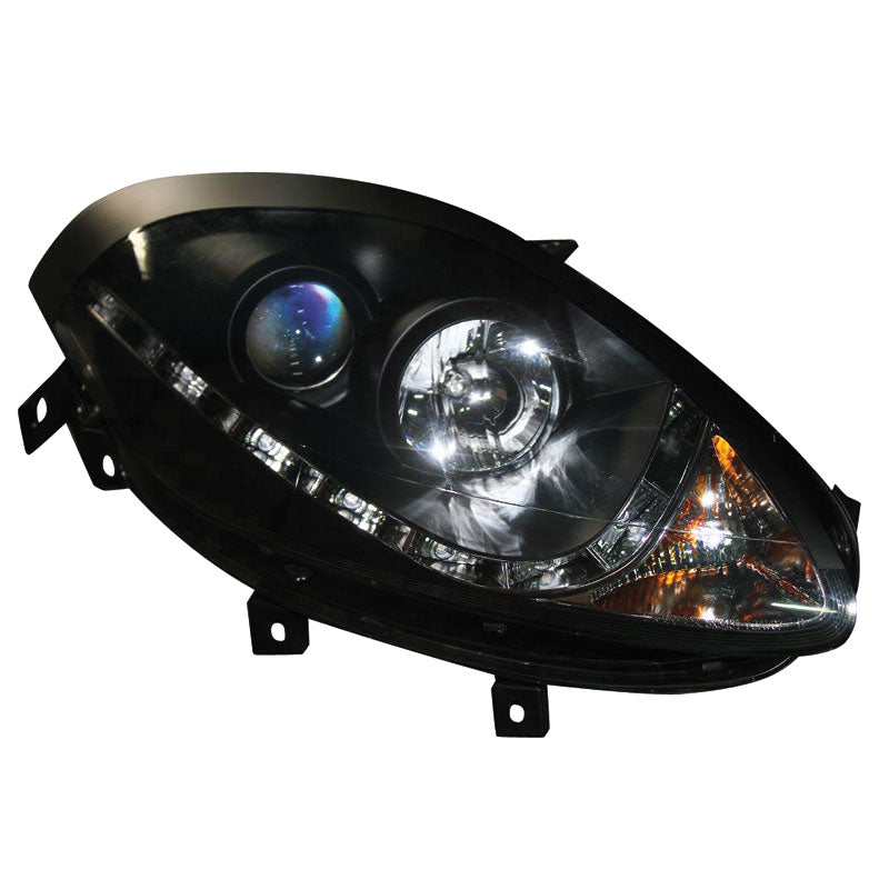 Koplampen, DRL-look passen op Fiat Bravo 2007- - zwart