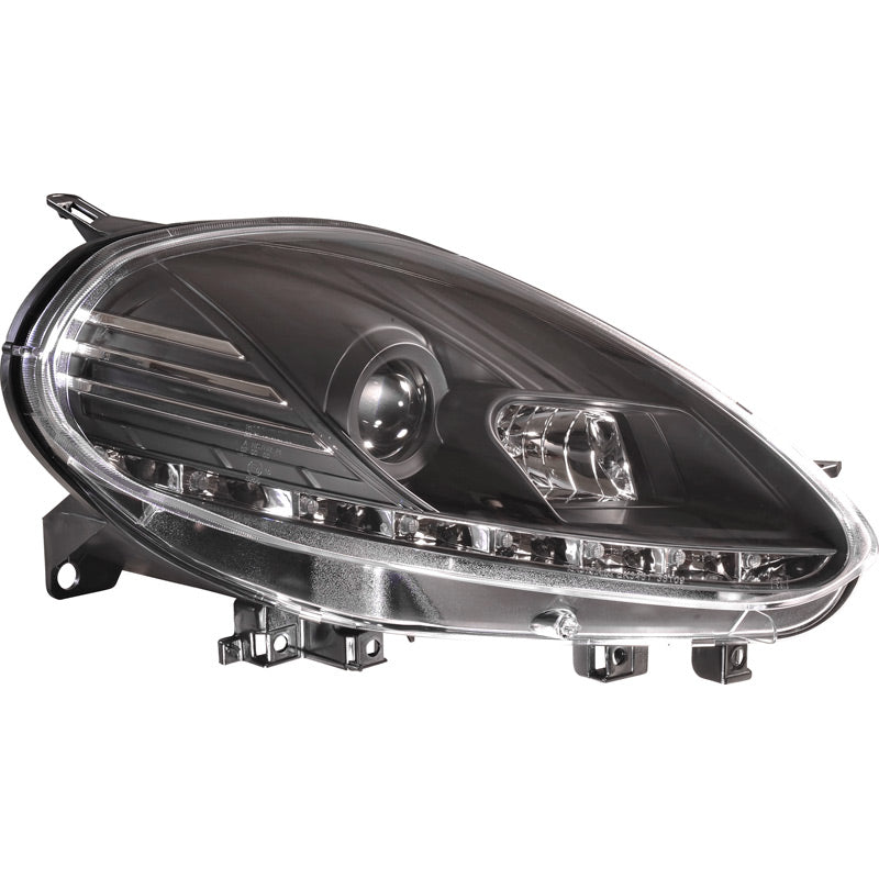 Headlights, DRL fits Fiat Punto Evo 2009-2012 & Punto (199) 2012- - black