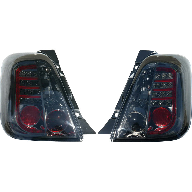 AutoStyle, feux arrière LED, compatible avec Fiat 500 2007- - Fumé